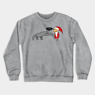 Santa Claus and Wolf Crewneck Sweatshirt